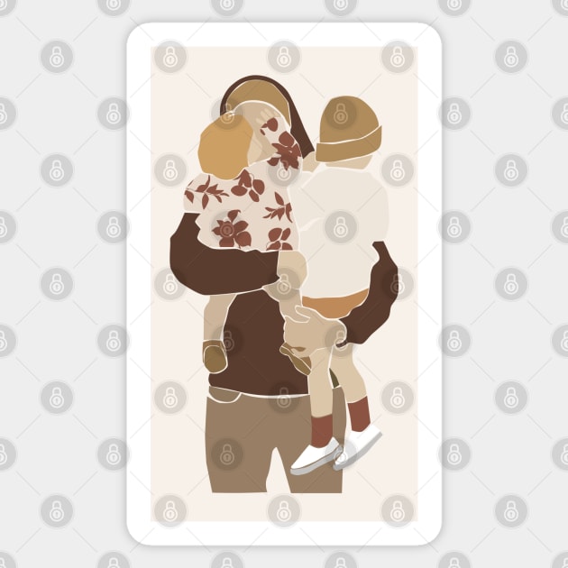 Abstract Family parents family Illustration Sticker by NJORDUR